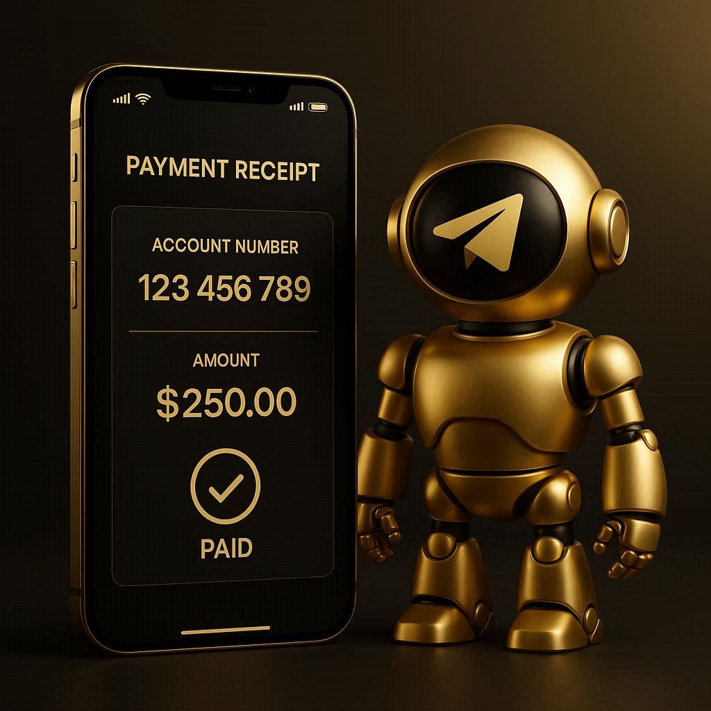 ربات مدیریت ارسال و دریافت شماره حساب